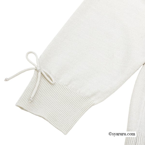 画像11: 【新作 SuperBeauty 2025秋冬 クーポン＆POINT可】胸元Paris刺繍入りフリルデザインセーター (11)