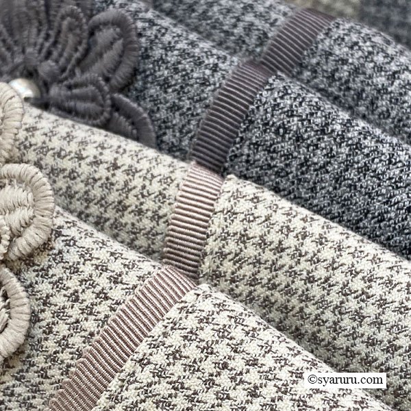 画像8: 【新作 SuperBeauty 2025秋冬 クーポン＆POINT可】サイドレースモチーフ使いワイド系格子柄パンツ (8)