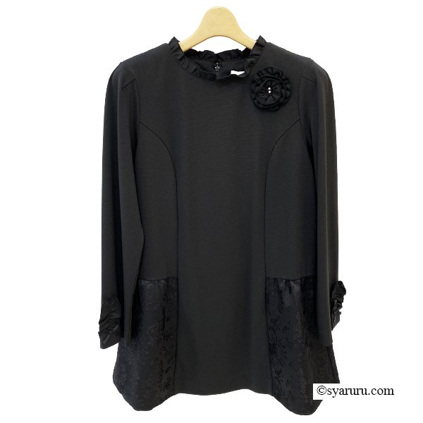 画像4: 【SuperBeauty 2025秋冬 クーポン＆POINT可】ジャガード織切替ポンチ素材チュニックカットソー (4)