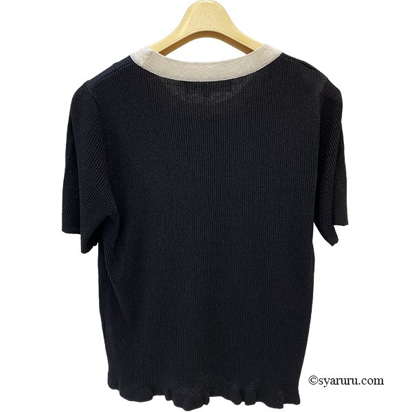 画像4: 【新作 SuperBeauty 2025秋冬 クーポン＆POINT可】ラメ入り配色デザイン花モチーフ付ニットアンサンブル (4)