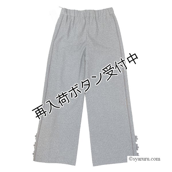 画像3: 【 OUTLET SALE 《半額以下+クーポン＋POINT！》SuperBeauty 】 サイドレースモチーフ使いワイド系格子柄パンツ (3)