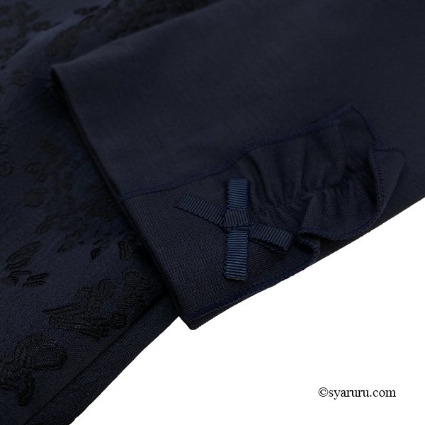 画像11: 【SuperBeauty 2025秋冬 クーポン＆POINT可】ジャガード織切替ポンチ素材チュニックカットソー (11)