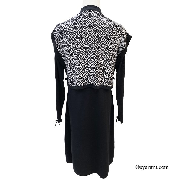 画像7: 【新作 SuperBeauty 2025秋冬 クーポン＆POINT可】ジャガード編みニットベスト×ニットOPアンサンブルワンピース (7)