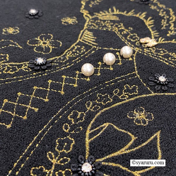 画像14: 【新作 SuperBeauty 2025秋冬 クーポン＆POINT可】胸元刺繍入りハイネックセーター (14)