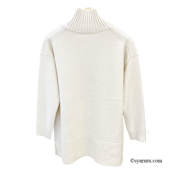 画像5: 【新作 SuperBeauty 2025秋冬 クーポン＆POINT可】胸元刺繍入りハイネックセーター (5)