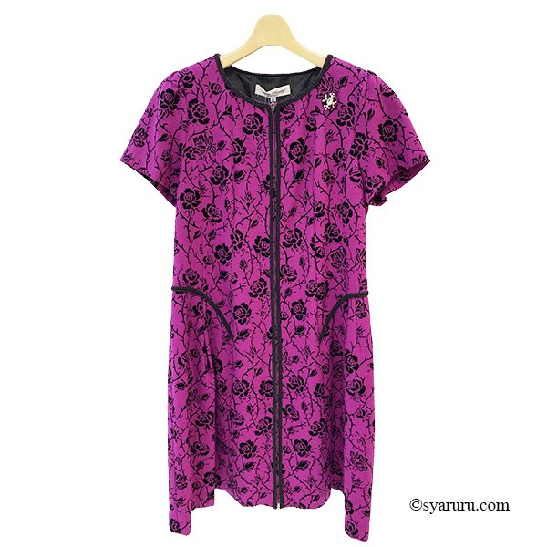 画像7: 【新作 SuperBeauty 2025秋冬 クーポン＆POINT可】フロッキープリント半袖ワンピース (7)