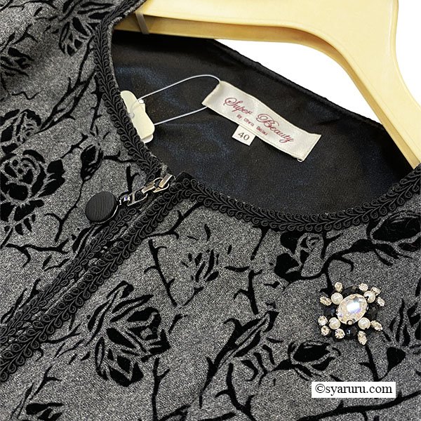 画像9: 【新作 SuperBeauty 2025秋冬 クーポン＆POINT可】フロッキープリント半袖ワンピース (9)