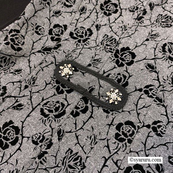 画像14: 【新作 SuperBeauty 2025秋冬 クーポン＆POINT可】裾フリルデザインフロッキープリント前あきワンピース (14)