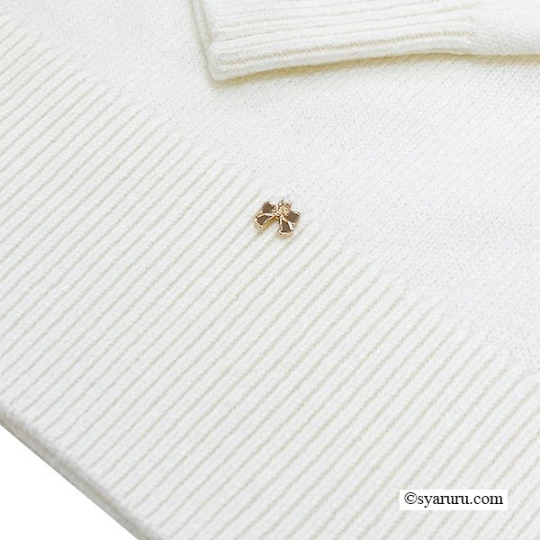 画像9: 【新作 SuperBeauty 2025秋冬 クーポン＆POINT可】胸元花モチーフ付ニットプルオーバー (9)