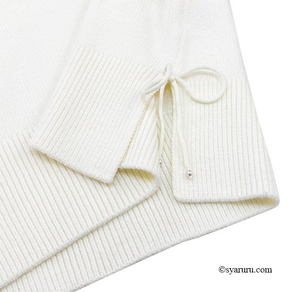 画像7: 【新作 SuperBeauty 2025秋冬 クーポン＆POINT可】胸元花モチーフ付ニットプルオーバー (7)