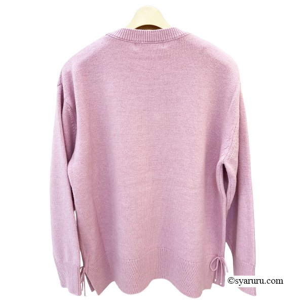 画像5: 【新作 SuperBeauty 2025秋冬 クーポン＆POINT可】胸元花モチーフ付ニットプルオーバー (5)