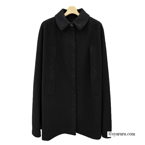 画像6: 【新作 SuperBeauty 2025秋冬 クーポン＆POINT可】襟付きレース使いマント (6)