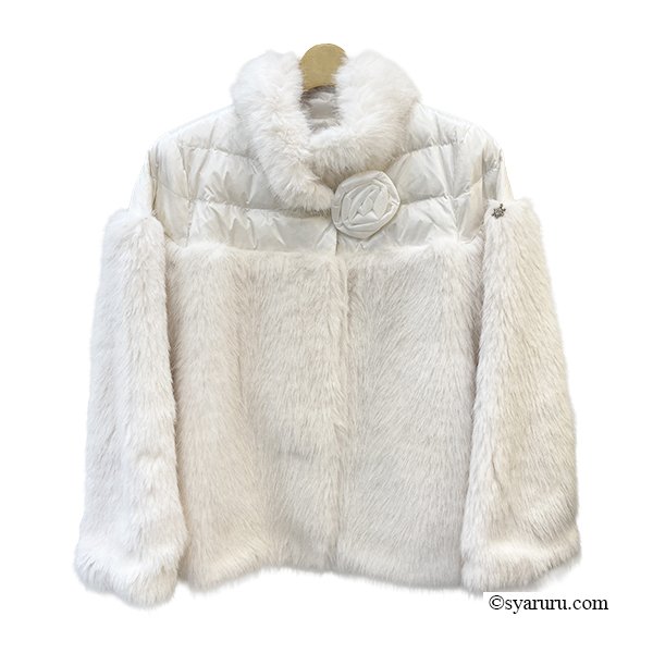 画像4: 【《30%OFF！》SuperBeauty 2025秋冬】フェイクファー切替ダウンショートコート (4)