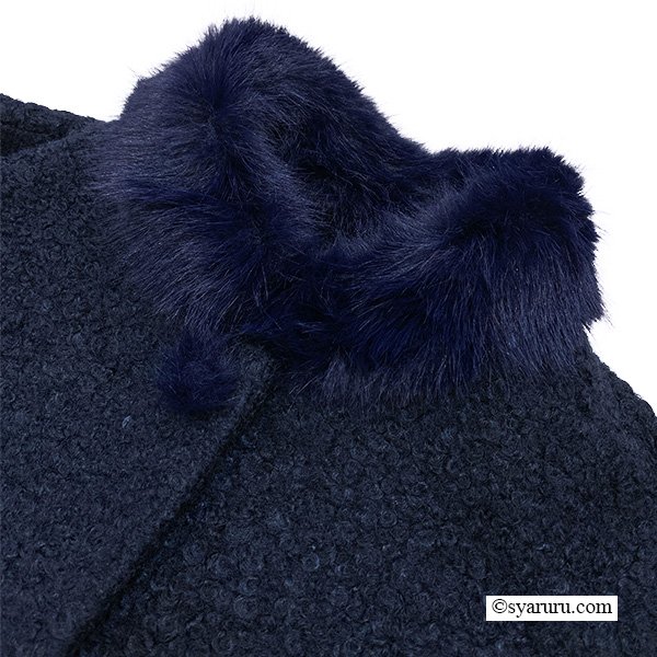 画像9: 【新作 SuperBeauty 2025秋冬 クーポン＆POINT可】ファー使い花モチーフ付コート (9)