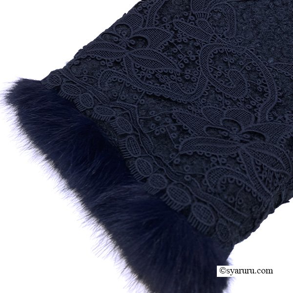 画像11: 【新作 SuperBeauty 2025秋冬 クーポン＆POINT可】ファー使い花モチーフ付コート (11)