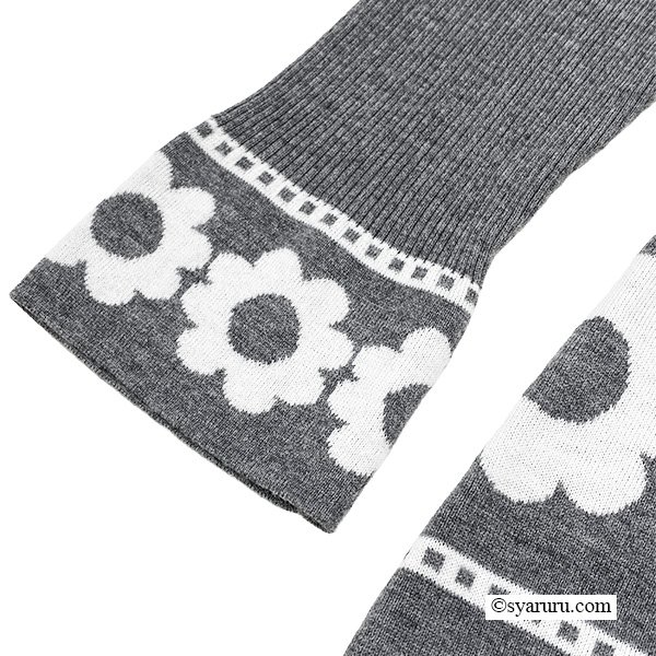 画像11: 【新作 SuperBeauty 2025秋冬 クーポン＆POINT可】花柄ジャガード編みニットワンピース (11)