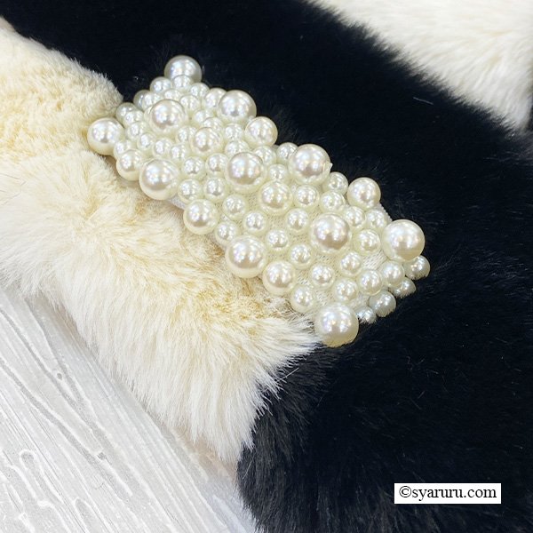 画像5: 【あわせて買うと便利】モノトーンパールエレガンスファーマフラー (5)