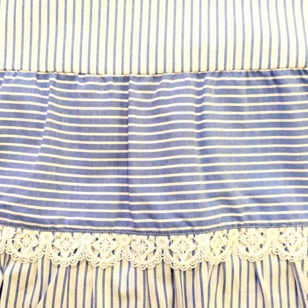 画像7: 【15,000円 →超特価 3,900円＜在庫限り＞クーポン/POINT不可】ストライプ裾異素材切替のタフタ素材スカート (7)