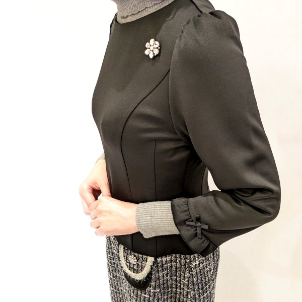 画像3: 【《30%OFF！》SuperBeauty 2025秋冬】素材切り替えワンピース (3)