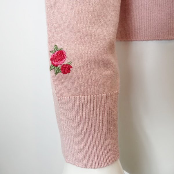 画像9: 【《30%OFF！》SuperBeauty 2025秋冬】香水瓶刺繍ベロア素材×ニットカーディガン (9)