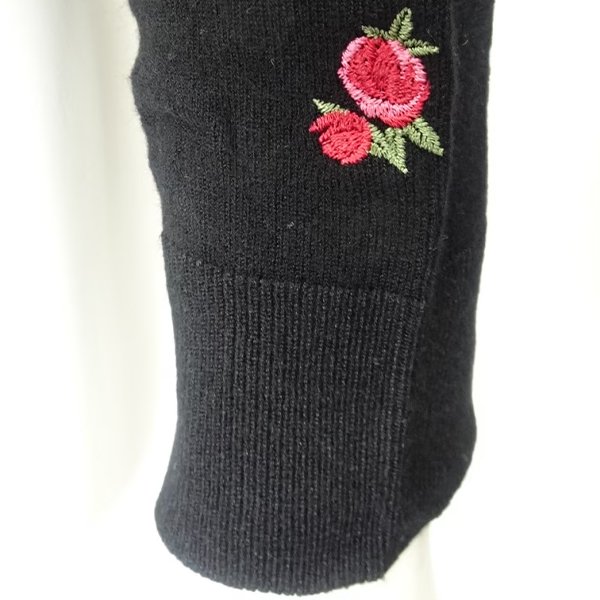 画像7: 【《30%OFF！》SuperBeauty 2025秋冬】香水瓶刺繍ベロア素材×ニットカーディガン (7)