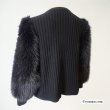 画像3: 【新作 SuperBeauty 2025秋冬 ALL30%OFF!】袖フェイクファーデザインジップアップニットジャケット (3)