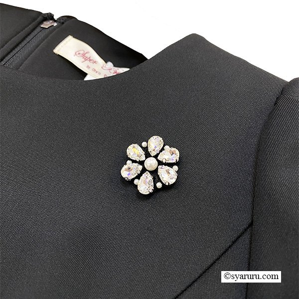 画像5: 【《30%OFF！》SuperBeauty 2025秋冬】ポンチ素材×ツイードウェスト切替ワンピース (5)