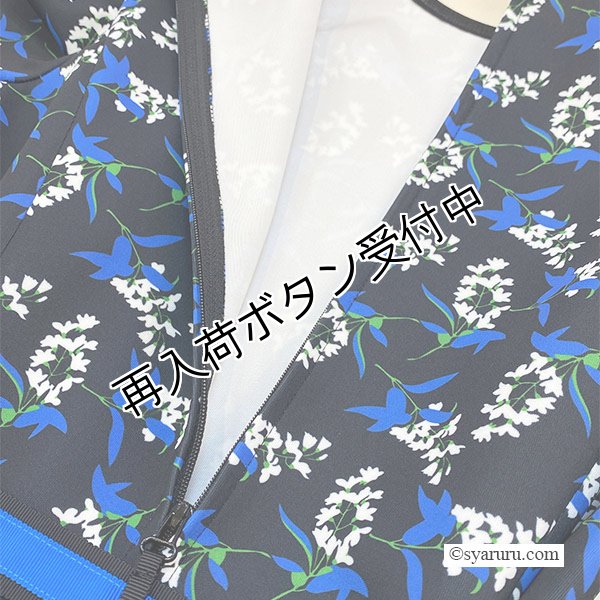 画像9: 【新作 《30%OFF！》SuperBeauty 2025秋冬】ブルー系花柄プリント　ポンチ素材ワンピース (9)
