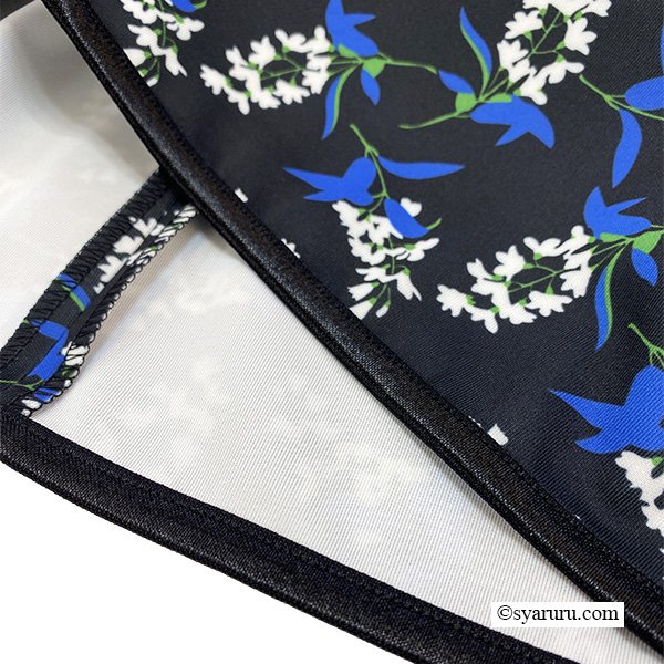 画像8: 【新作 《30%OFF！》SuperBeauty 2025秋冬】ブルー系花柄プリント　ポンチ素材ワンピース (8)