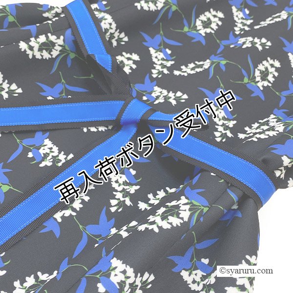 画像7: 【新作 《30%OFF！》SuperBeauty 2025秋冬】ブルー系花柄プリント　ポンチ素材ワンピース (7)