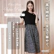 画像1: 【《新作》SuperBeauty 2026春夏】ウェストレース使い水玉切替ワンピース (1)