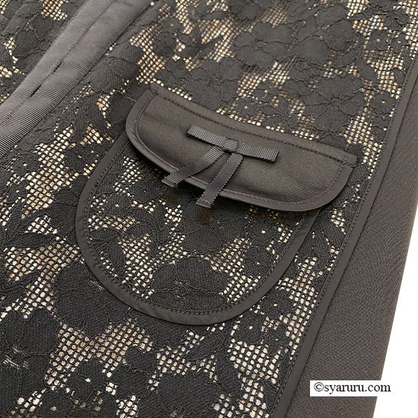 画像10: 【《新作》SuperBeauty 2026春夏】スタンドフリル透かしレース素材ダンボールニット素材コート (10)