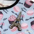 画像14: 【《新作》SuperBeauty 2026春夏】エッフェル塔モチーフ付 スイーツ柄プリント半袖ワンピース (14)