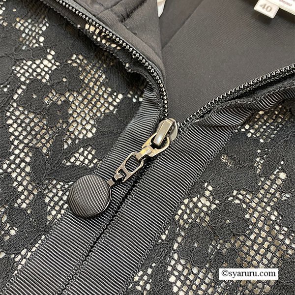 画像12: 【《新作》SuperBeauty 2026春夏】スタンドフリル透かしレース素材ダンボールニット素材コート (12)