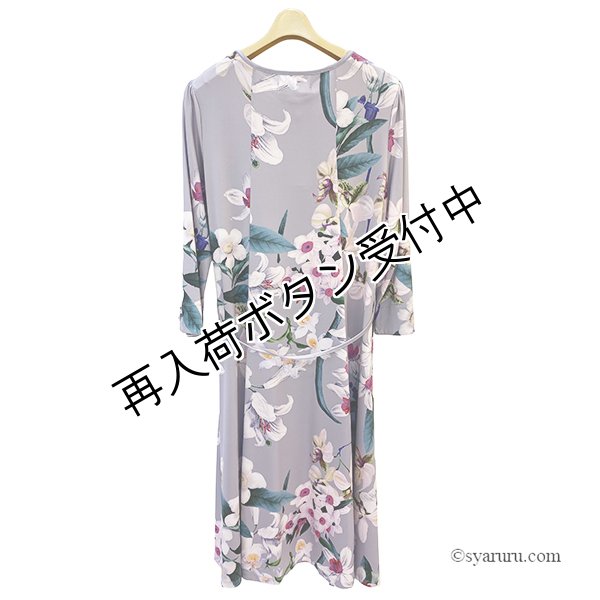 画像6: 【SUMMER SALE30％ 2026春夏SuperBeauty】大花プリント七分袖ワンピース (6)