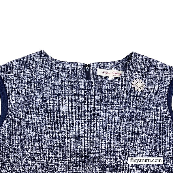 画像5: 【《新作》SuperBeauty 2026春夏】転写プリント格子チェック柄スクエアネックフレンチスリーブワンピ (5)