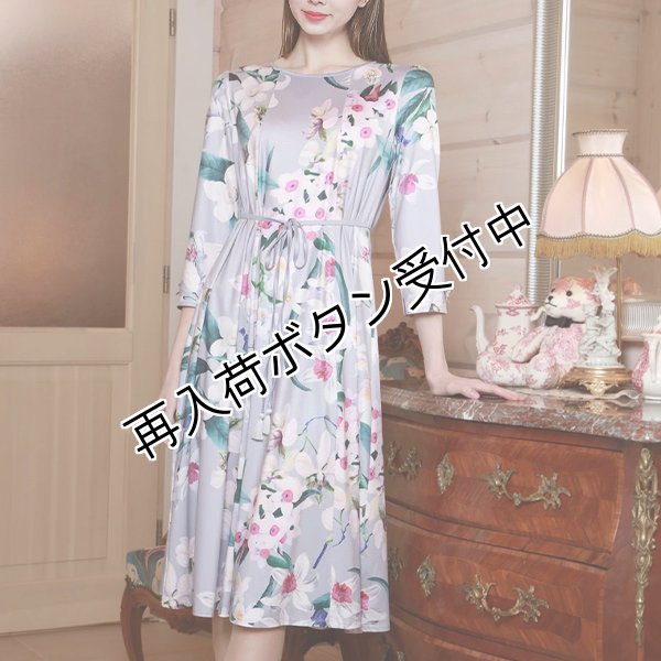 画像3: 【SUMMER SALE30％ 2026春夏SuperBeauty】大花プリント七分袖ワンピース (3)