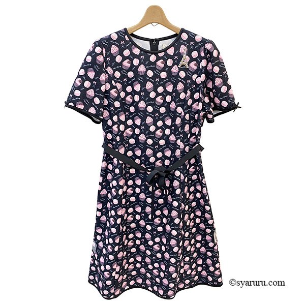 画像6: 【《新作》SuperBeauty 2026春夏】エッフェル塔モチーフ付 スイーツ柄プリント半袖ワンピース (6)