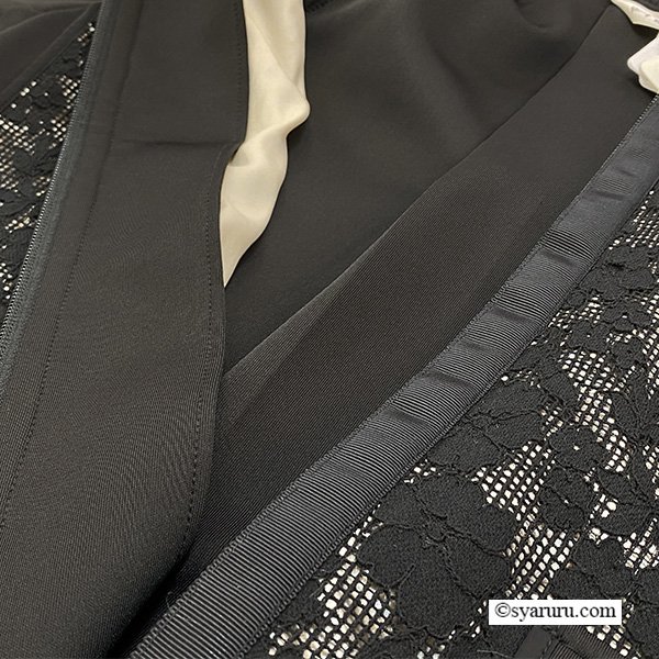 画像13: 【《新作》SuperBeauty 2026春夏】スタンドフリル透かしレース素材ダンボールニット素材コート (13)