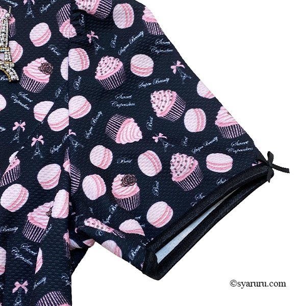 画像9: 【《新作》SuperBeauty 2026春夏】エッフェル塔モチーフ付 スイーツ柄プリント半袖ワンピース (9)