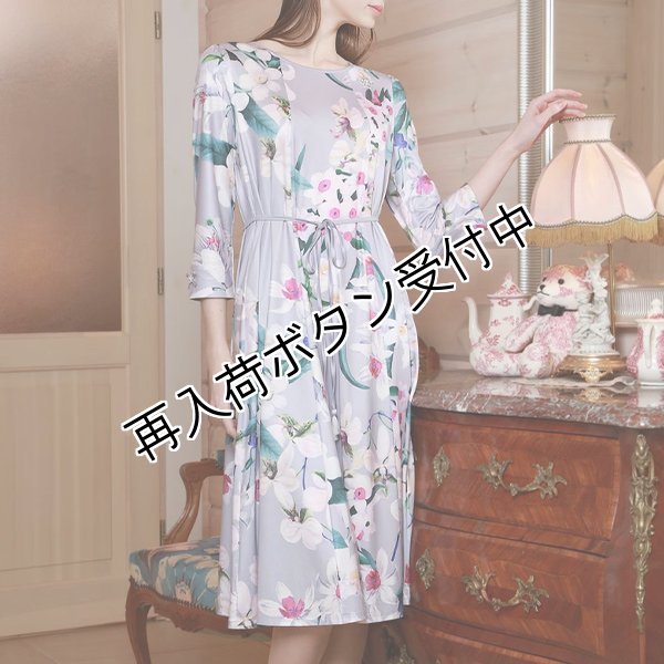 画像2: 【SUMMER SALE30％ 2026春夏SuperBeauty】大花プリント七分袖ワンピース (2)