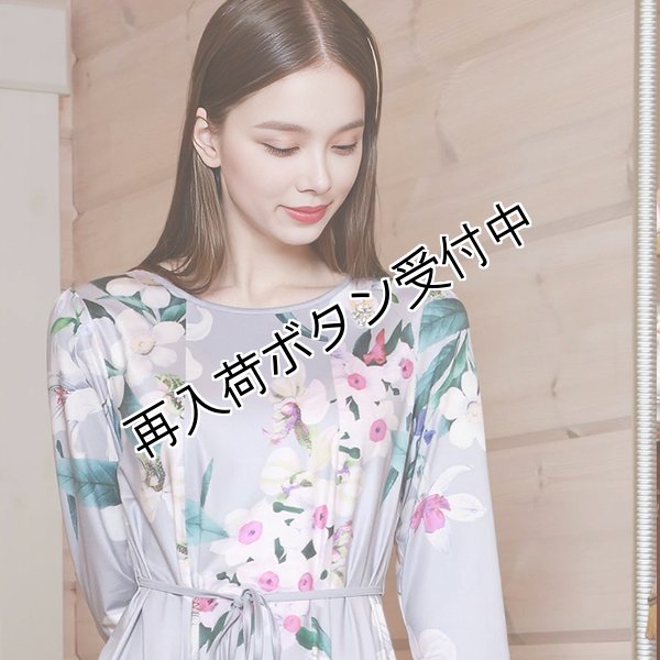 画像4: 【SUMMER SALE30％ 2026春夏SuperBeauty】大花プリント七分袖ワンピース (4)