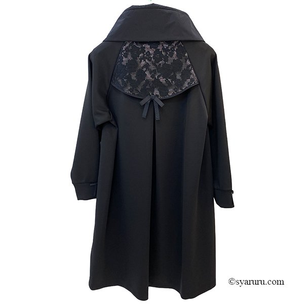 画像7: 【《新作》SuperBeauty 2026春夏】スタンドフリル透かしレース素材ダンボールニット素材コート (7)