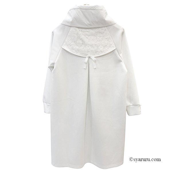 画像5: 【《新作》SuperBeauty 2026春夏】スタンドフリル透かしレース素材ダンボールニット素材コート (5)