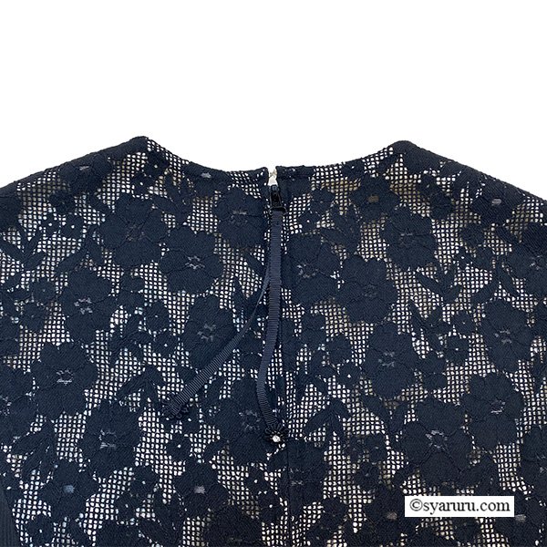 画像8: 【《新作》SuperBeauty 2026春夏】前立て透かしレース切替 ダンボールニット素材フレンチスリーブワンピース (8)