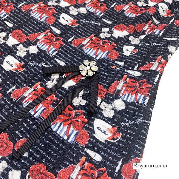 画像7: 【《新作》SuperBeauty 2026春夏】ギフトボックス×マグカッププリント フレンチスリーブワンピース (7)