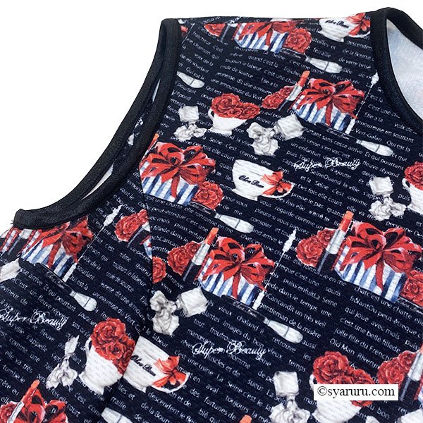 画像9: 【《新作》SuperBeauty 2026春夏】ギフトボックス×マグカッププリント フレンチスリーブワンピース (9)
