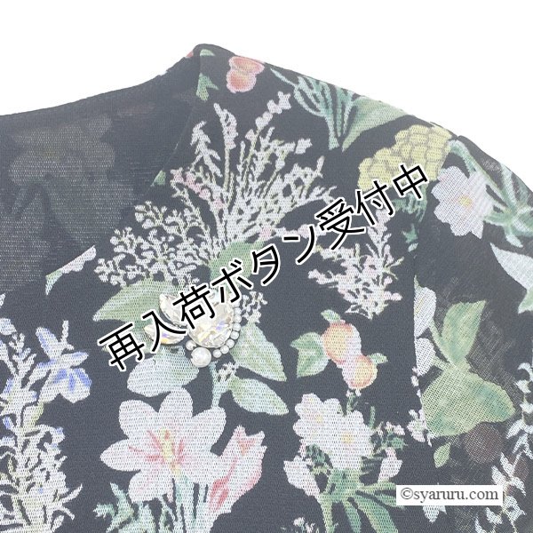 画像5: 【SALE 50％ 2026春夏SuperBeauty】アシンメトリーヘム花柄プリントパワーネット素材チュニック (5)