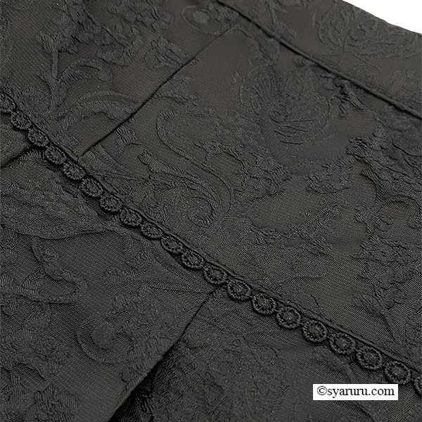 画像5: 【《新作》SuperBeauty クーポン1111(10%OFF)他　利用可】裾切替ジャガード織タックデザインスカート (5)