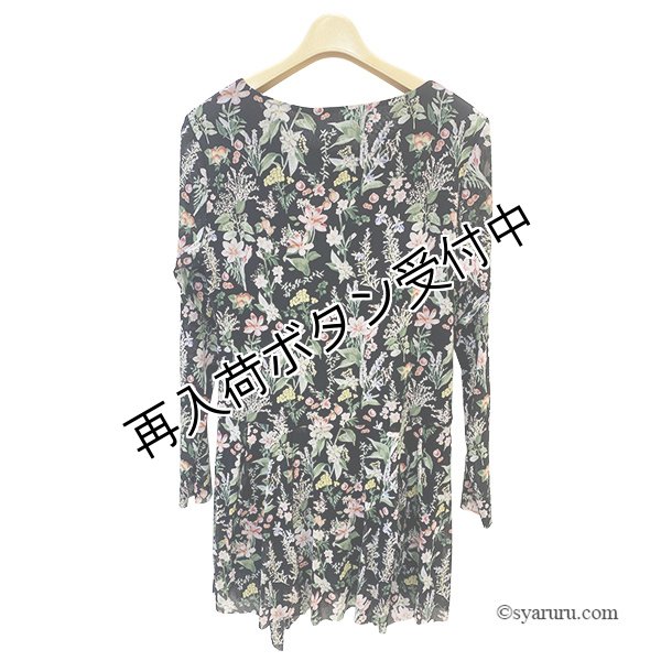 画像4: 【SALE 50％ 2026春夏SuperBeauty】アシンメトリーヘム花柄プリントパワーネット素材チュニック (4)